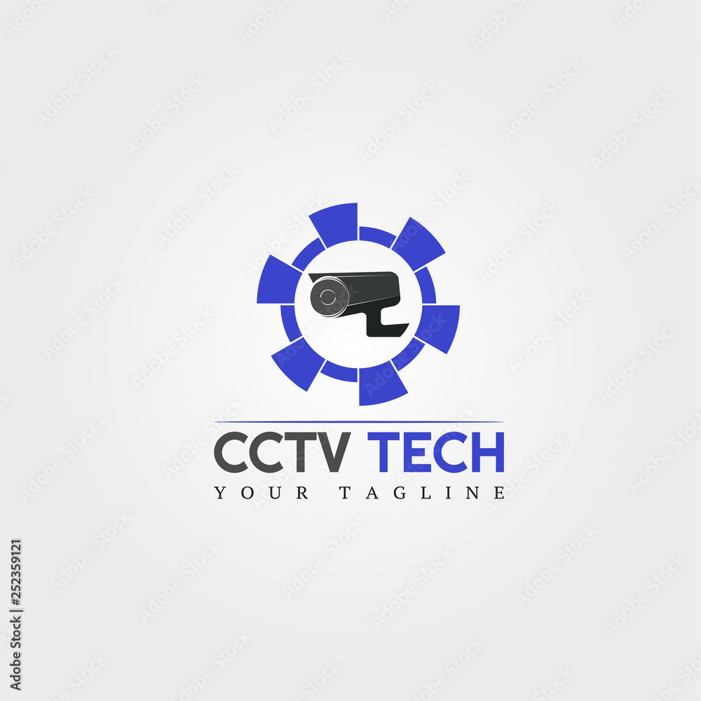 Cctv camera icon template, vector logo technology creative, illustration element Cctv camera icon template, vector logo technology creative, illustration element