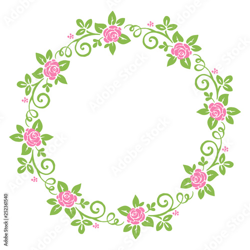 Wallpaper Mural Vector illustration frame flower leaf orange beautiful hand drawn Torontodigital.ca