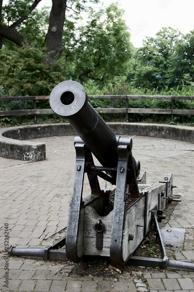 old cannon on the castle tower