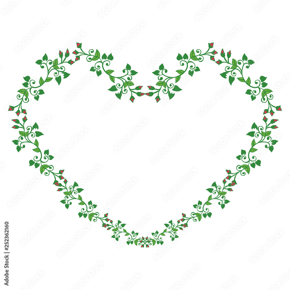 Vector illustration green leafy flower frames for invitation card hand drawn Vector illustration green leafy flower frames for invitation card hand drawn