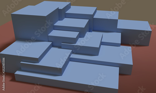 Fototapeta Naklejka Na Ścianę i Meble -  Illustration of 3d render with abstract concept