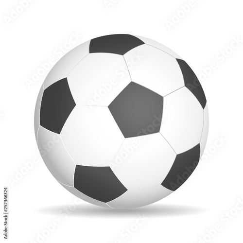 Classic soccer ball on white background