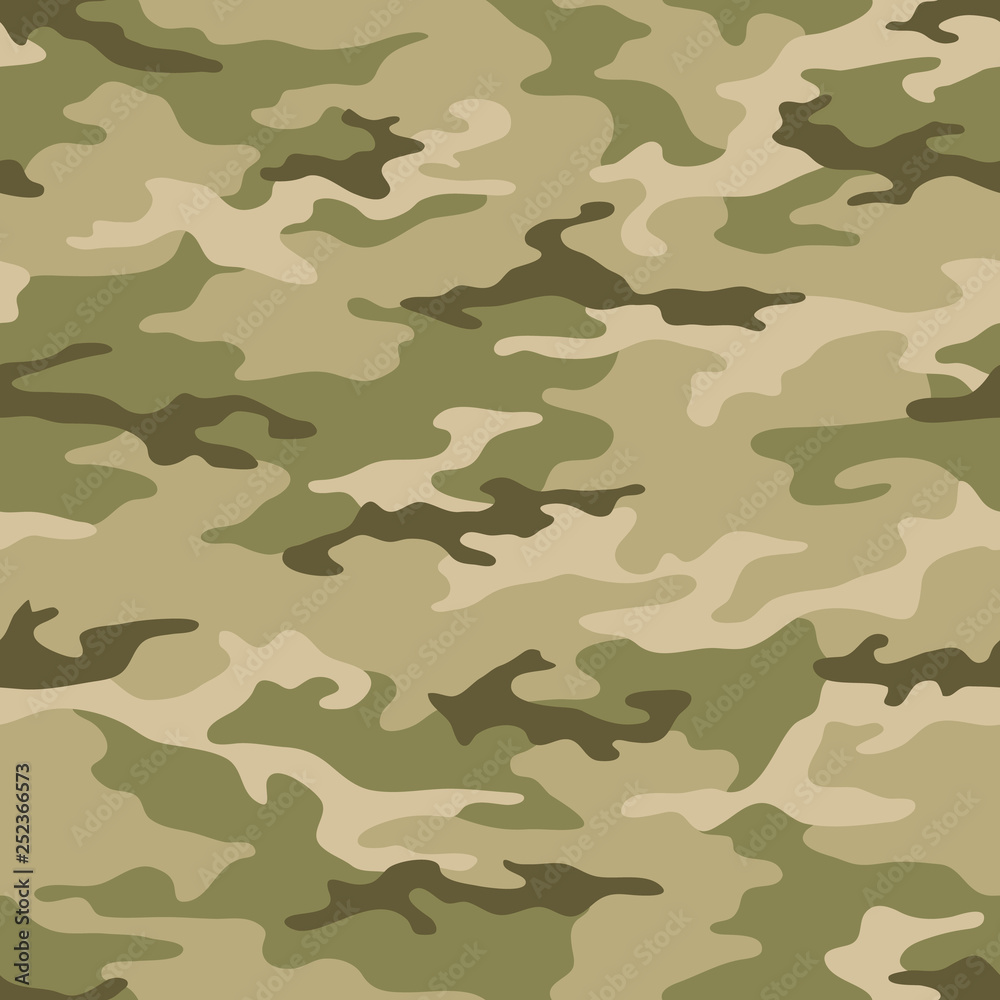 Seamless camouflage pattern khaki texture Vector Image