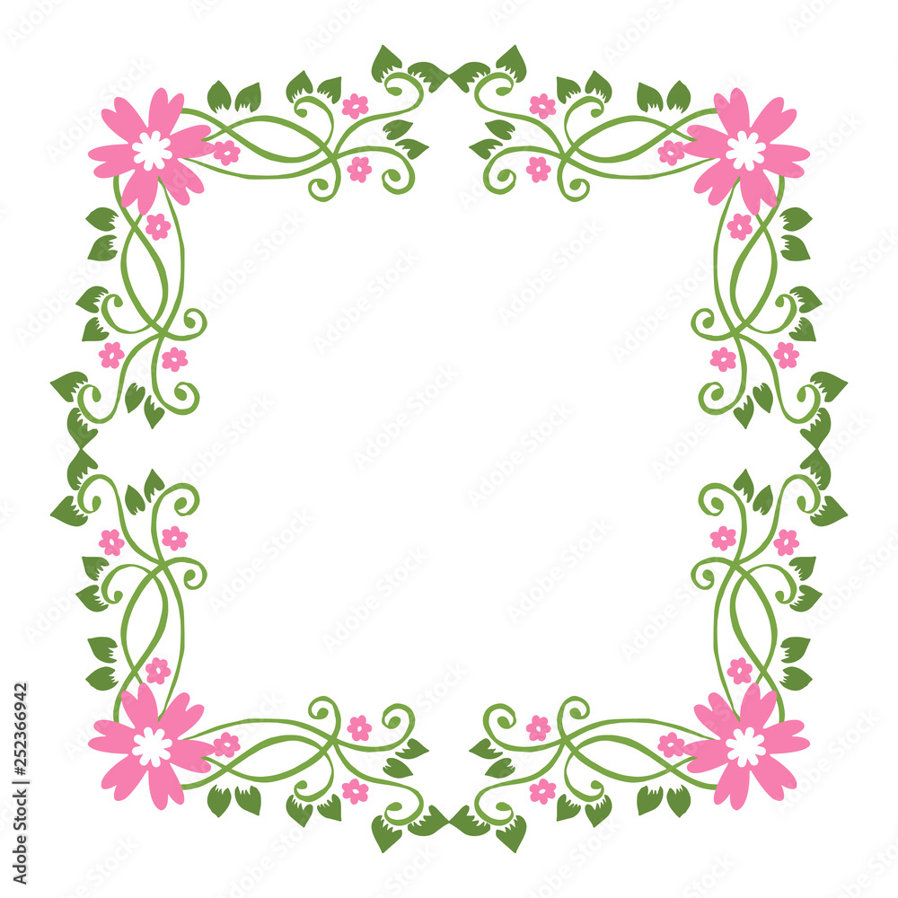 Vector illustration backdrop for shape pink flower frame hand drawn Vector illustration backdrop for shape pink flower frame hand drawn