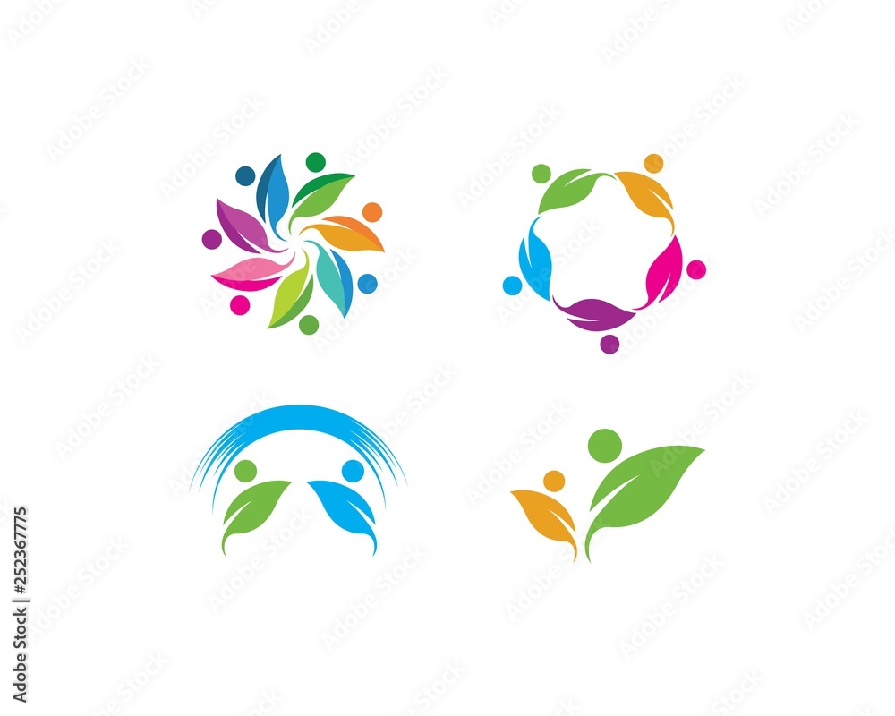 Adoption,community and social care Logo template vector