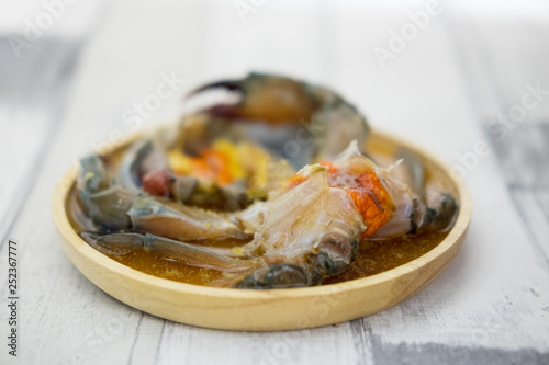 Pickled sea crab eggs in fish sauce