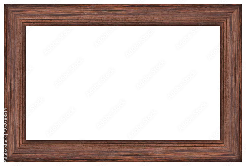 Wood frame isolated on white background with clipping path Wood frame isolated on white background with clipping path