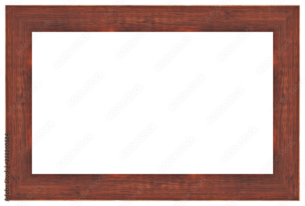 Wood frame isolated on white background with clipping path Wood frame isolated on white background with clipping path