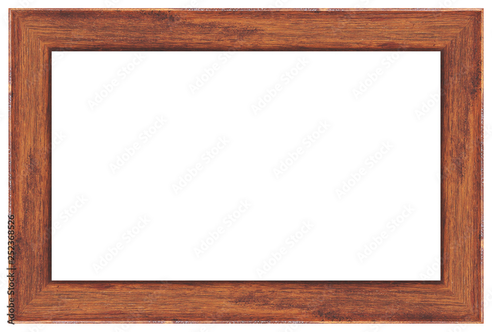 Wood frame isolated on white background with clipping path Wood frame isolated on white background with clipping path