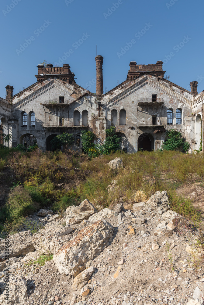 Old abandoned industrial factory in Ukraine
