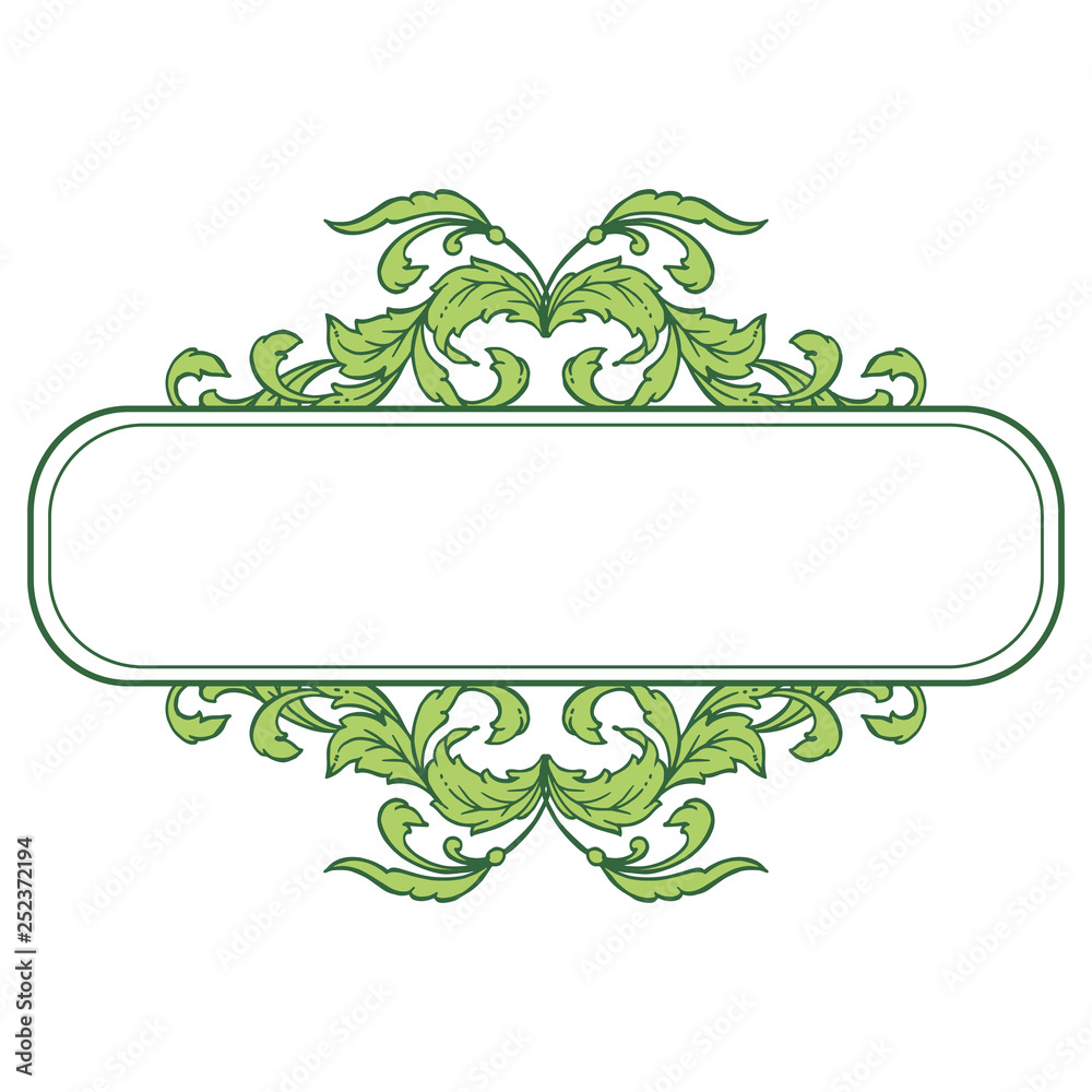 Vector illustration frame flower red and leaf green blooms for card hand drawn Vector illustration frame flower red and leaf green blooms for card hand drawn