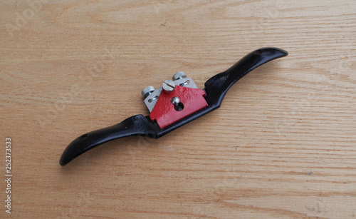 Vintage spokeshave from England - showing adjustment dials photo