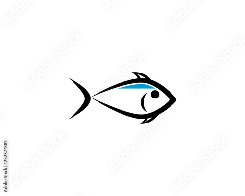 fish logo template ,Creative symbol of fishing club or online