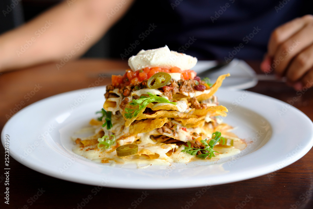 Nachos with cheese Nachos with cheese
