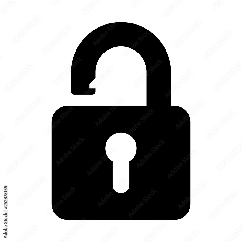 Lock icon isolated on white background Lock icon isolated on white background