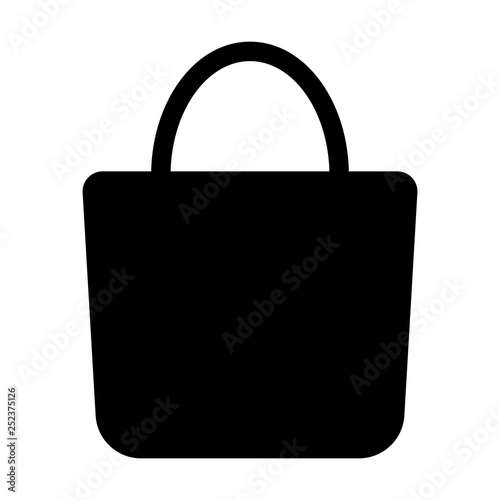 Fabric bag icon isolated on white background