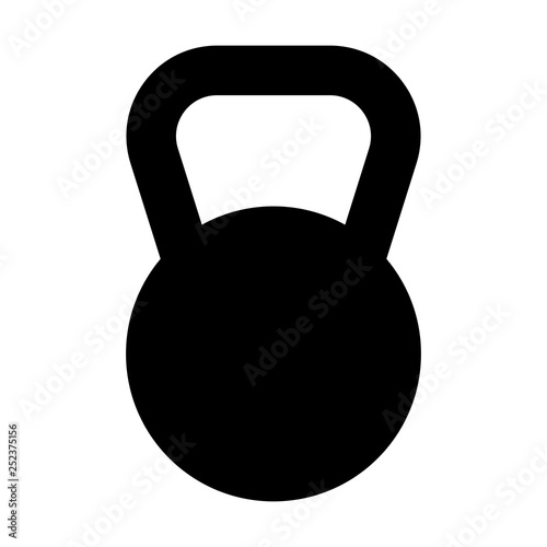 Kettlebell icon isolated on white background