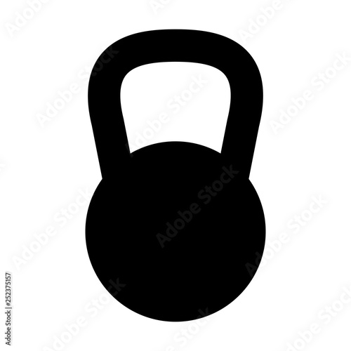 Kettlebell icon isolated on white background