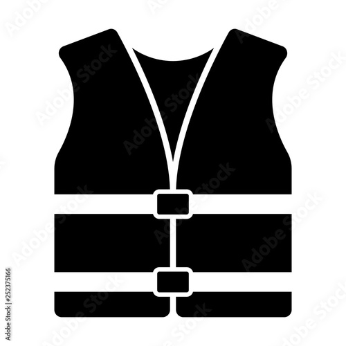 Life jacket icon isolated on white background