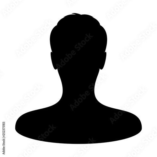 Male avatar profile picture icon isolated on white background,