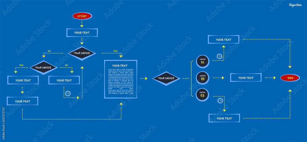 Set Infographic Business data visualization.Process chart,Algorithm ...
