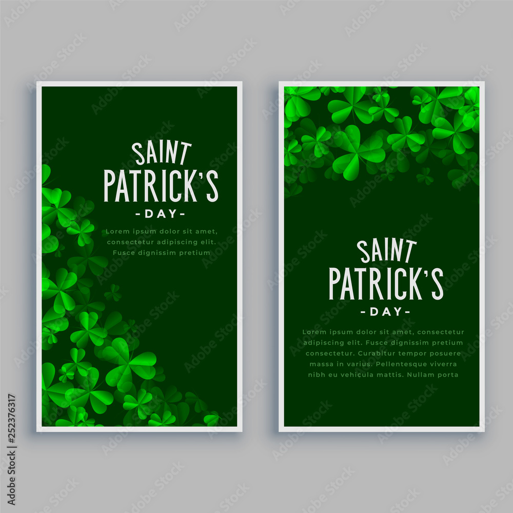 st. patricks day vertical banners set