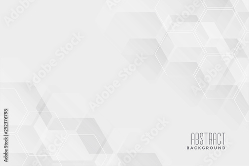 abstract hexagonal white background design
