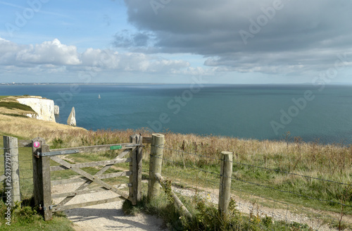 Footpath above Old Harry Rocks on Dorset coast