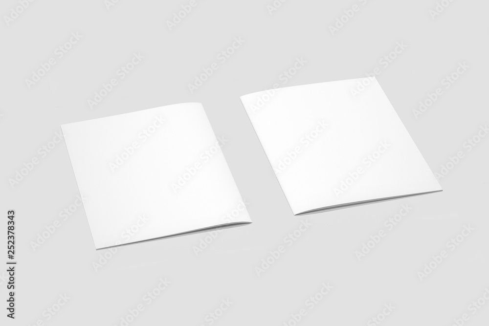 A4 brochure blank white template for mock up and presentation design.3D illustration