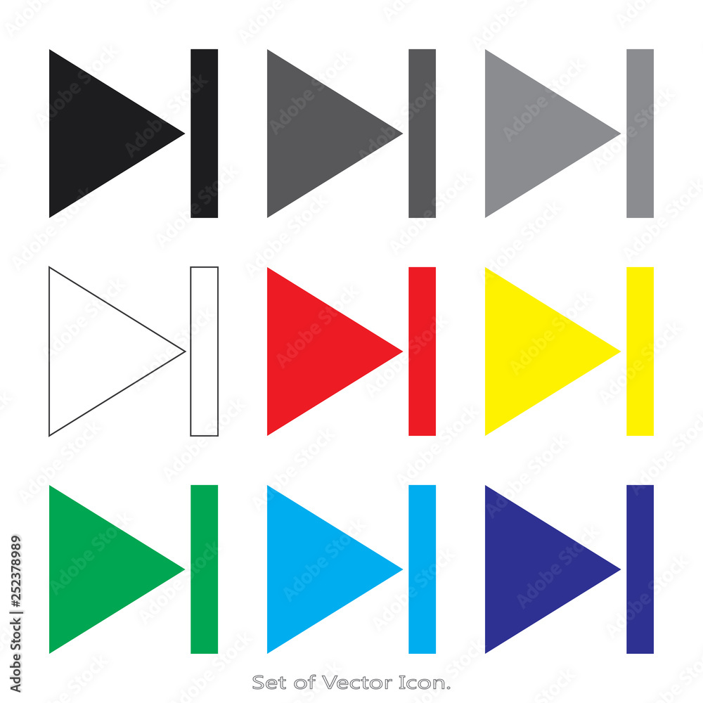 Arrow Set icons with nine Color Variations of flat style. Vector illustration. Arrow Set icons with nine Color Variations of flat style. Vector illustration.