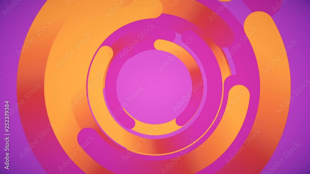 Abstract background in flat style with animation rotation of rounded lines and circles on colorful backdrop. Animation of seamless loop. Abstract background in flat style with animation rotation of rounded lines and circles on colorful backdrop. Animation of seamless loop.