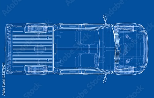 Vector car silhouettes. Rendering of 3d