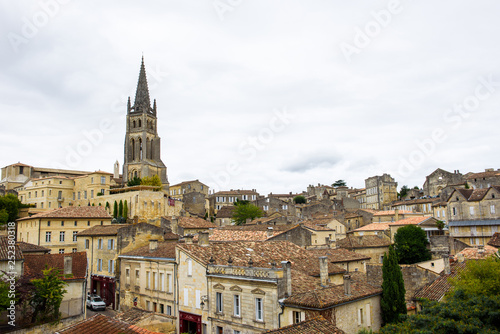 05.09.2017. Saint-Émilion, FRANCE. Saint-Émilion village - UNESCO World Heritage Site with fascinating Romanesque churches and ruins stretching all along steep and narrow streets.