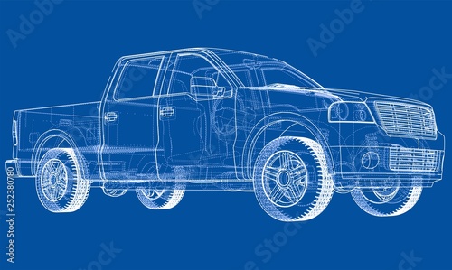 Vector car silhouettes. Rendering of 3d