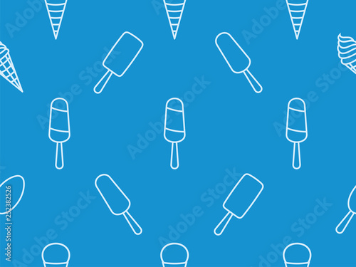 Vector ice cream seamless pattern.