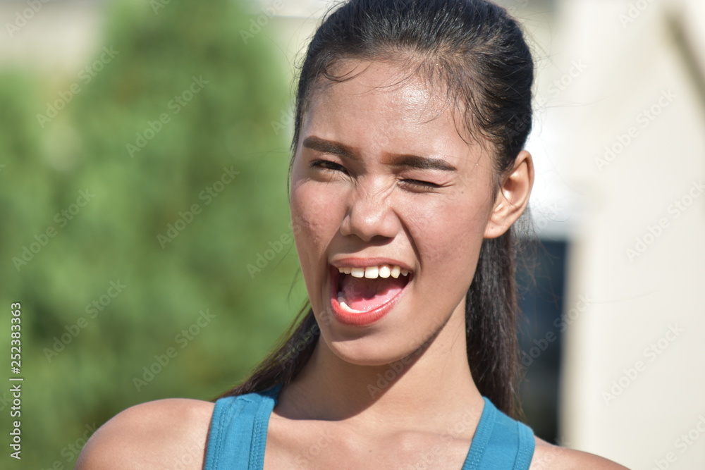 A Pretty Female Winking A Pretty Female Winking