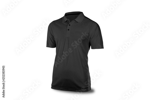 Black shirt Mockup isolated on white background. Blank clothing for design.High resolution photo.