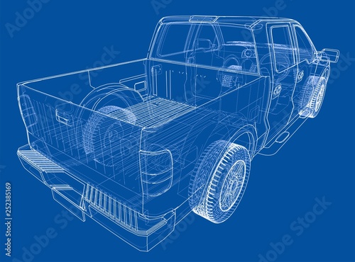 Vector car silhouettes. Rendering of 3d