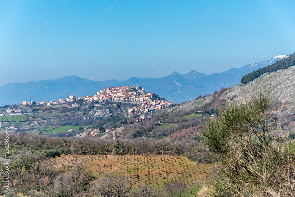 Hilltop Village in the Mountains of Southern Italy