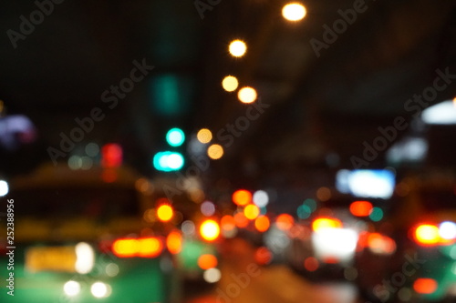city night light blur bokeh defocused background © may1985