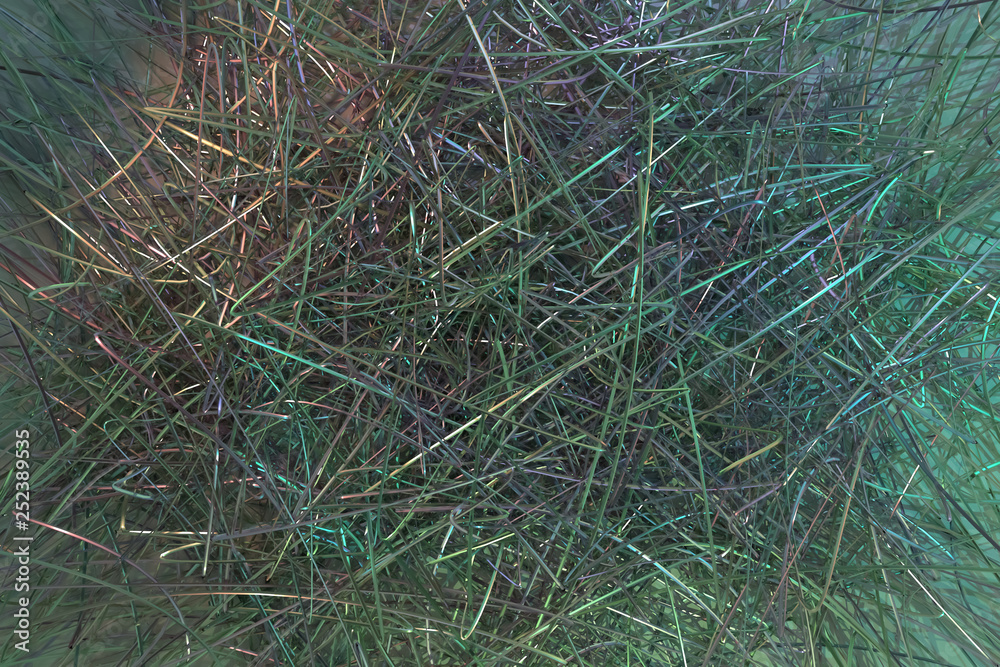 Illustrations of CGI composition, messy strings, virtual backdrop for graphic design or wallpapers. 3D render. Illustrations of CGI composition, messy strings, virtual backdrop for graphic design or wallpapers. 3D render.