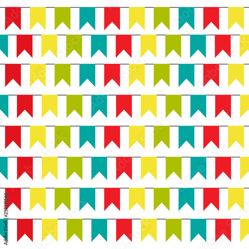 Party Background with colorful Flags Vector Illustration. EPS 10. bunting pattern