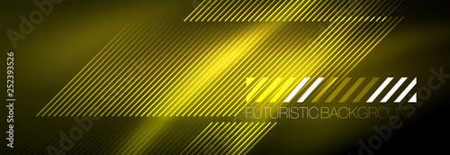 Abstract neon glowing light background. Dark background with lights. Abstract background with neon lights, night view.