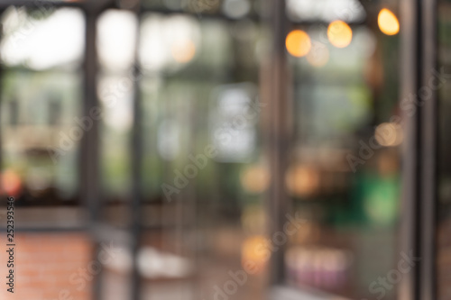Blur cafe coffee with bokeh background photo