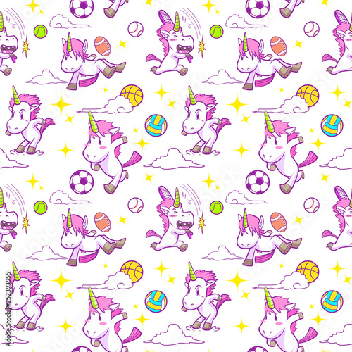 unicorn seamless pattern