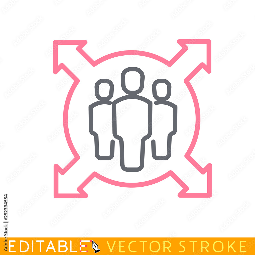 Human resource icon. White background. Easy changing vector with editable strokes. Human resource icon. White background. Easy changing vector with editable strokes.