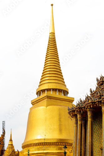Isolated Phra Sri Rattana Chedi in Wat Phra Kaew or name officially as Wat Phra Si Rattana Satsadaram