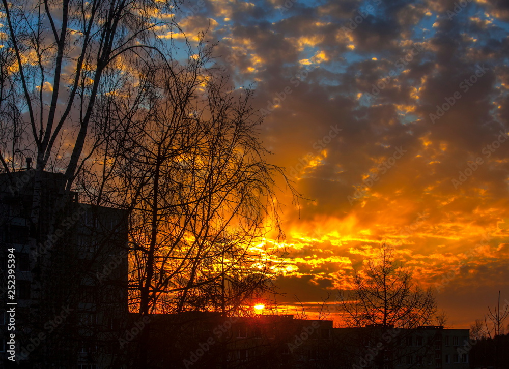 Sunset in Vilnius