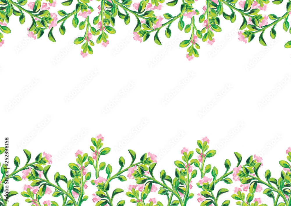 Hand drawn watercolor berry spring isolated on white Hand drawn watercolor berry spring isolated on white