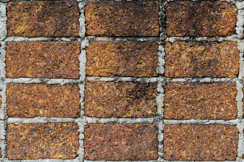 Old red brick wall texture background - Image